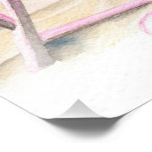 Wasserfarbe an der Küste 2 Fotodruck (Ecke)