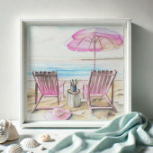 Wasserfarbe an der Küste 2 Fotodruck