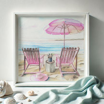 Wasserfarbe an der Küste 2