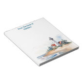 Wasserfarbe an der Küste Notizblock (angewinkelt)