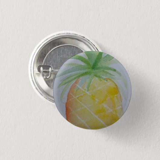 Wasserfarbe-Ananas-Abzeichen Button (Vorne & Hinten)