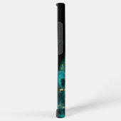 Wasserfarbe Anastasia Schwarz und Grün Samsung Galaxy Hülle (Rechte Seite)