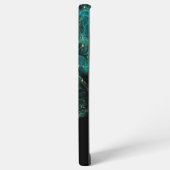 Wasserfarbe Anastasia Schwarz und Grün Samsung Galaxy Hülle (Linke Seite)