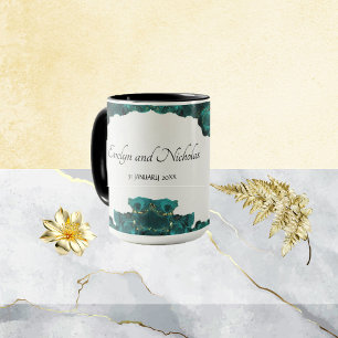 Wasserfarbe Anastasia Schwarz und Grün Tasse