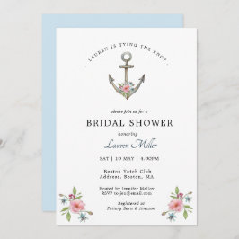 Wasserfarbe Anchor Brautdusche Einladung