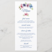 Wasserfarbe Anemone Blume Hochzeitmenü Karte (Vorderseite)