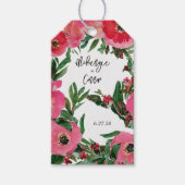 Wasserfarbe Anemone Hochzeit Geschenkanhänger (Vorderseite)