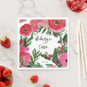 Wasserfarbe Anemone Hochzeit Serviette (Beispiel)