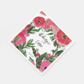 Wasserfarbe Anemone Hochzeit Serviette (Ecke)