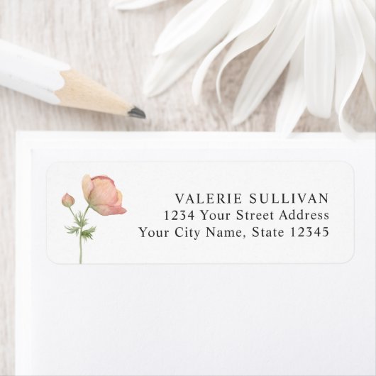 Wasserfarbe Anemone Pastel Botanische (Insitu)