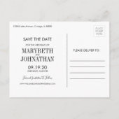 Wasserfarbe Anemone Skript Save the Date Postkarte (Rückseite)