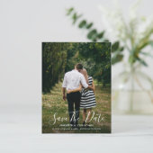 Wasserfarbe Anemone Skript Save the Date Postkarte (Stehend Vorderseite)