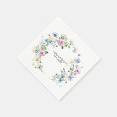 Wasserfarbe Anemone Wreath Serviette (Ecke)