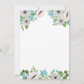 Wasserfarbe Anemonen Blumenregen | BRAUTPARTY Einladung (Rückseite)