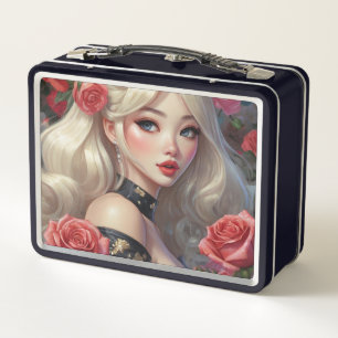 Wasserfarbe Anime Metal Lunchbox