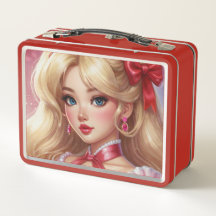 Wasserfarbe Anime Metal Lunchbox