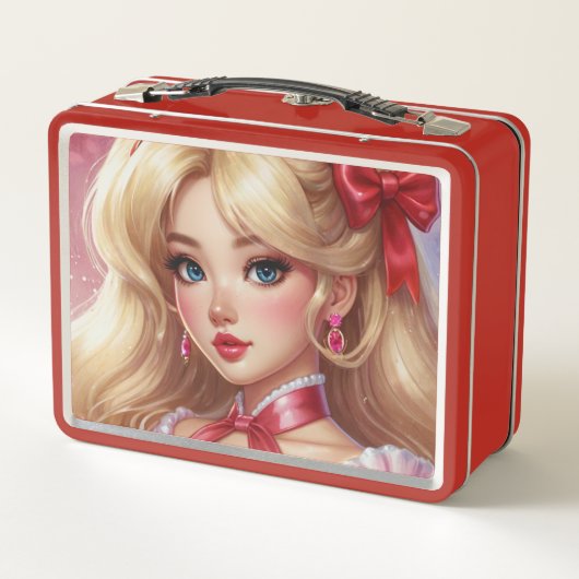 Wasserfarbe Anime Metal Lunchbox (Rückseite)