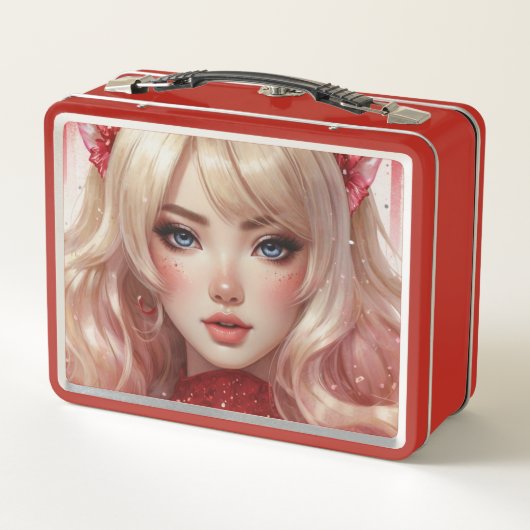 Wasserfarbe Anime Metal Lunchbox (Rückseite)