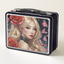 Wasserfarbe Anime Metal Lunchbox