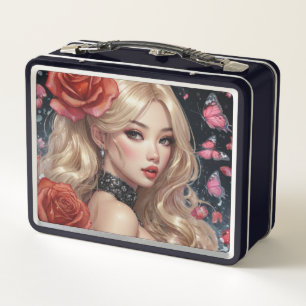 Wasserfarbe Anime Metal Lunchbox