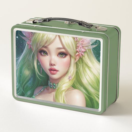 Wasserfarbe Anime Metal Lunchbox (Rückseite)