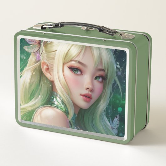 Wasserfarbe Anime Metal Lunchbox (Rückseite)