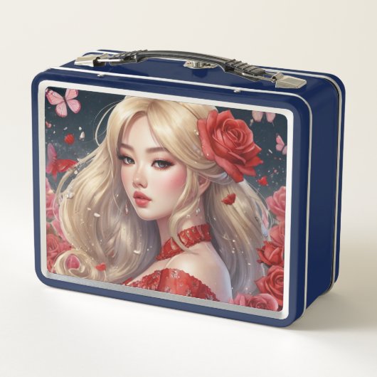 Wasserfarbe Anime Metal Lunchbox (Rückseite)