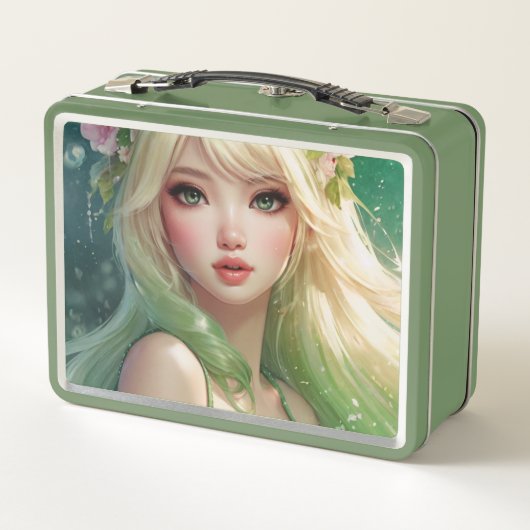 Wasserfarbe Anime Metal Lunchbox (Rückseite)