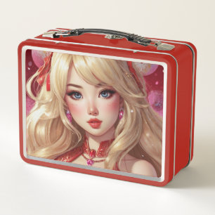 Wasserfarbe Anime Metal Lunchbox