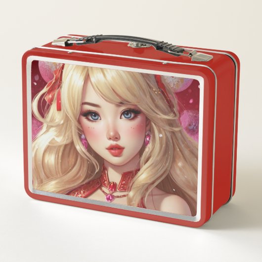 Wasserfarbe Anime Metal Lunchbox (Rückseite)