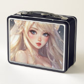 Wasserfarbe Anime Metal Lunchbox (Rückseite)