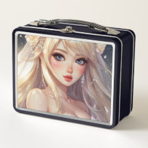 Wasserfarbe Anime Metal Lunchbox