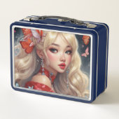 Wasserfarbe Anime Metal Lunchbox (Rückseite)