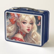 Wasserfarbe Anime Metal Lunchbox