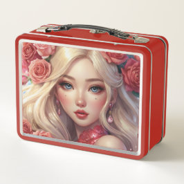Wasserfarbe Anime Metal Lunchbox