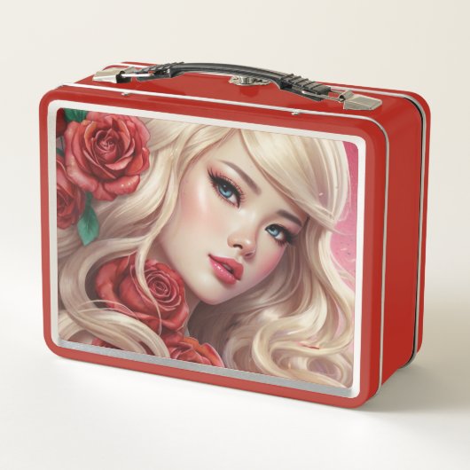 Wasserfarbe Anime Metal Lunchbox (Rückseite)