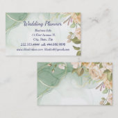 Wasserfarbe Antike Rose Hochzeitsplaner individuel Visitenkarte (Vorne/Hinten)