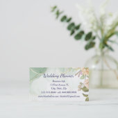 Wasserfarbe Antike Rose Hochzeitsplaner individuel Visitenkarte (Stehend Vorderseite)