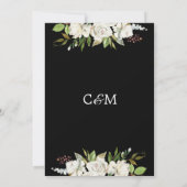 Wasserfarbe Antikes weißes Blumendraht WEDD Einladung (Rückseite)