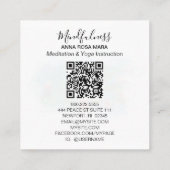 *~* Wasserfarbe AP10 Blume Bird of Paradise QR 2 Quadratische Visitenkarte (Rückseite)