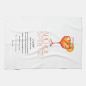 Wasserfarbe Aperol Spritz Custom Drink Rezept Geschirrtuch (Horizontal)