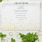 Wasserfarbe Aperol Spritz Custom Drink Rezept Geschirrtuch (Gefaltet)