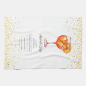 Wasserfarbe Aperol Spritz Custom Drink Rezept Geschirrtuch (Horizontal)