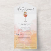 Wasserfarbe Aperol Spritz Thats Amore Brautparty All In One Einladung (Innen Boden)