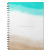 Wasserfarbe Aquamarin & Tan Elegantes Strandbad Notizblock (Vorderseite)