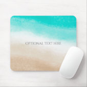 Wasserfarbe Aquamarin & Wasser & Sandstrand Tropis Mousepad (Mit Mouse)