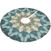 Wasserfarbe Aquamarin Weihnachtsbaumrock Polyester Weihnachtsbaumdecke (Schrägansicht)