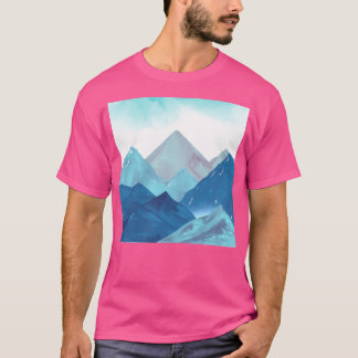 Wasserfarbe - Aquarellgebirge Aktiv T-Shirt