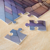 Wasserfarbe Arch Kathedrale Glas weich gelb blau Puzzle (Seite)