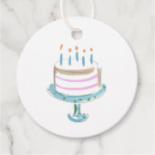 Wasserfarbe Art Birthday Cake Candles Sweet Geschenkanhänger (Vorderseite)